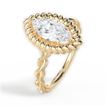 Belinda Marquise Cut Lab Grown Diamond 18Kt Yellow Gold Engagement Ring - View 3
