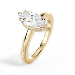 Brianna Marquise Cut Lab Grown Diamond 18Kt Yellow Gold Engagement Ring - View 4