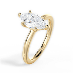 Angela Marquise Cut Lab Grown Diamond 18Kt Yellow Gold Engagement Ring - View 2