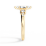 Cecilia Marquise Cut Lab Grown Diamond 18Kt Yellow Gold Engagement Ring - View 2
