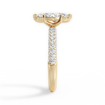 Kylie Marquise Cut Lab Grown Diamond 18Kt Yellow Gold Engagement Ring - View 2