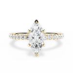 Elsie Marquise Cut Lab Grown Diamond 18Kt Yellow Gold Engagement Ring