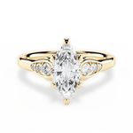 Cecilia Marquise Cut Lab Grown Diamond 18Kt Yellow Gold Engagement Ring