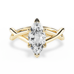 Aubrey Marquise Cut Lab Grown Diamond 18Kt Yellow Gold Engagement Ring