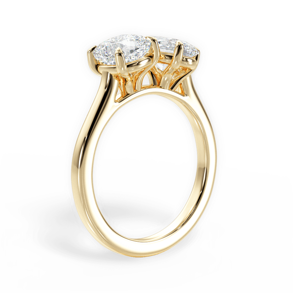 Lila Oval Cut Lab Grown Diamond 18Kt Yellow Gold Engagement Ring - View 2