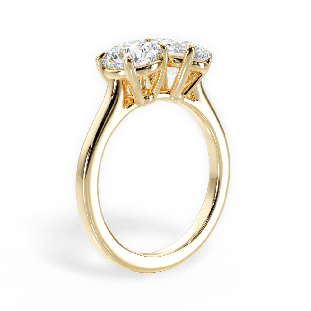Georgia Oval Cut Lab Grown Diamond 18Kt Yellow Gold Engagement Ring - View 3