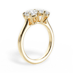 Lana Oval Cut Lab Grown Diamond 18Kt Yellow Gold Engagement Ring - View 3