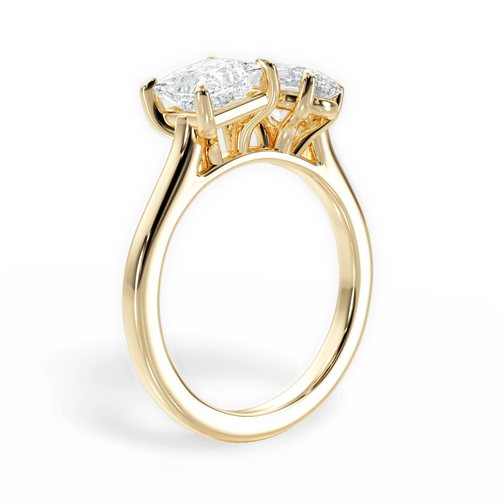 Esther Oval Cut Lab Grown Diamond 18Kt Yellow Gold Engagement Ring - View 2