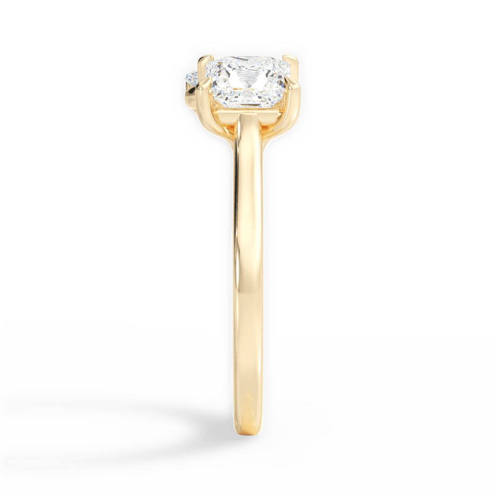 Esther Oval Cut Lab Grown Diamond 18Kt Yellow Gold Engagement Ring - View 3