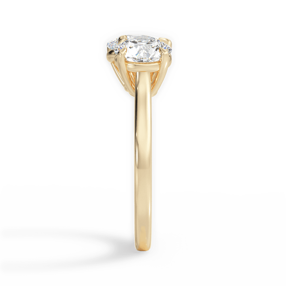 Lana Oval Cut Lab Grown Diamond 18Kt Yellow Gold Engagement Ring - View 2