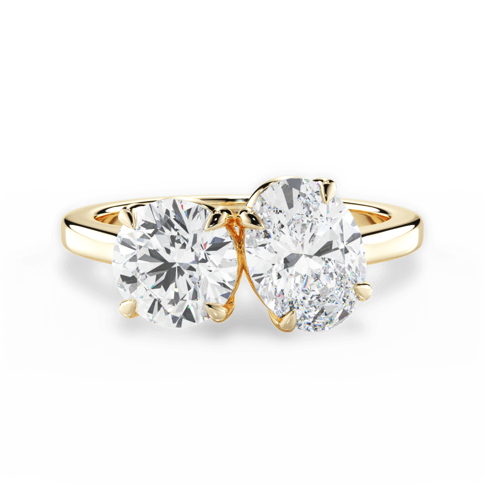 Georgia Oval Cut Lab Grown Diamond 18Kt Yellow Gold Engagement Ring