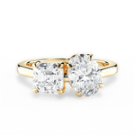 Leticia Oval Cut Lab Grown Diamond 18Kt Yellow Gold Engagement Ring
