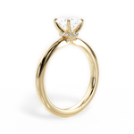 Cara Oval Cut Lab Grown Diamond 18Kt Yellow Gold Engagement Ring - View 2