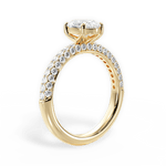 Kylie Oval Cut Lab Grown Diamond 18Kt Yellow Gold Engagement Ring - View 3