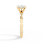 Aaliyah Oval Cut Lab Grown Diamond 18Kt Yellow Gold Engagement Ring - View 4