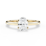 Brianna Oval Cut Lab Grown Diamond 18Kt Yellow Gold Engagement Ring
