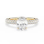 Kylie Oval Cut Lab Grown Diamond 18Kt Yellow Gold Engagement Ring