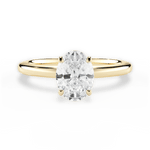Cara Oval Cut Lab Grown Diamond 18Kt Yellow Gold Engagement Ring
