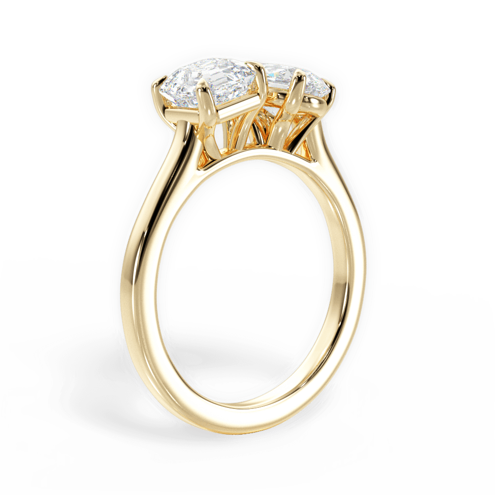 Leticia Pear Cut Lab Grown Diamond 18Kt Yellow Gold Engagement Ring - View 2