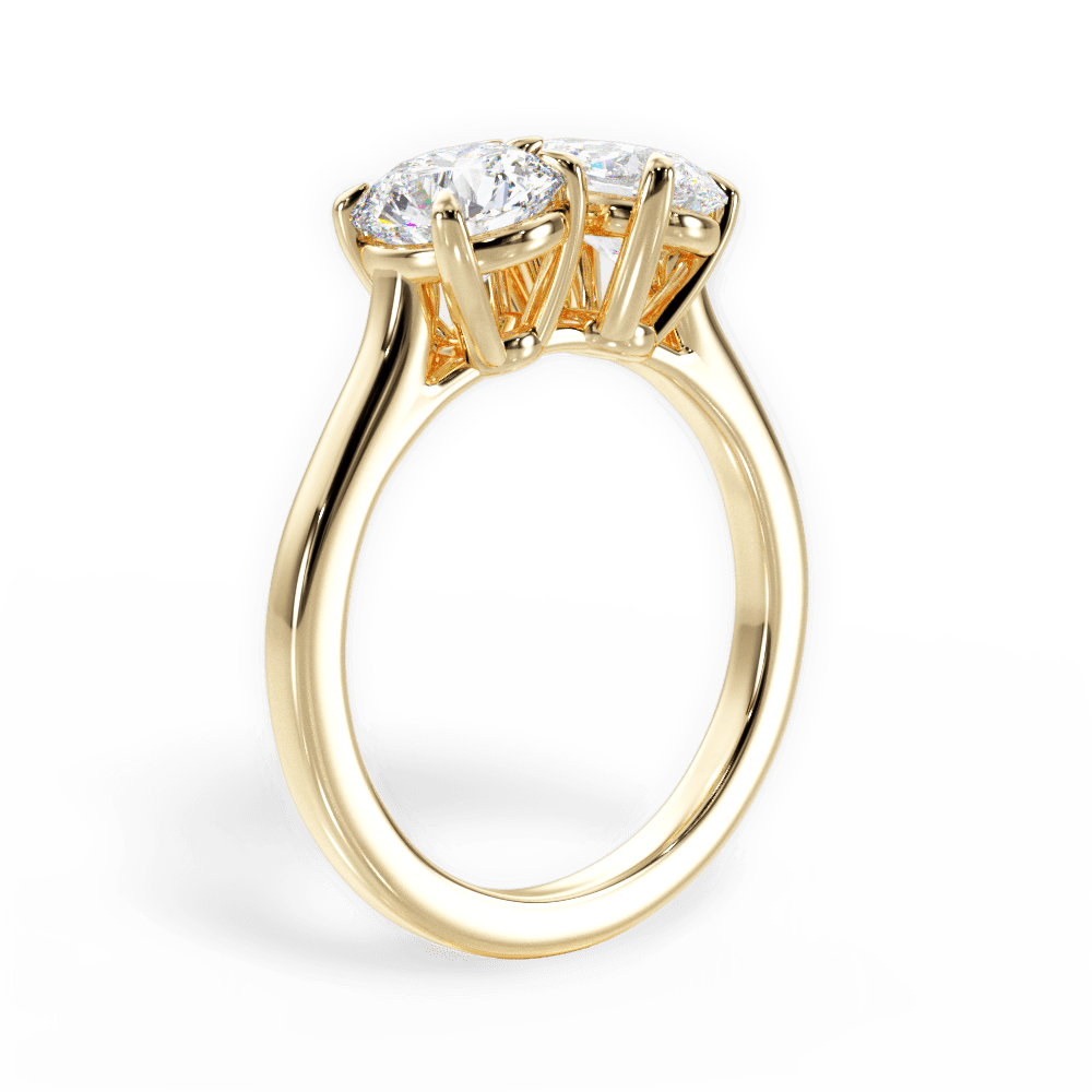 Georgia Pear Cut Lab Grown Diamond 18Kt Yellow Gold Engagement Ring - View 3