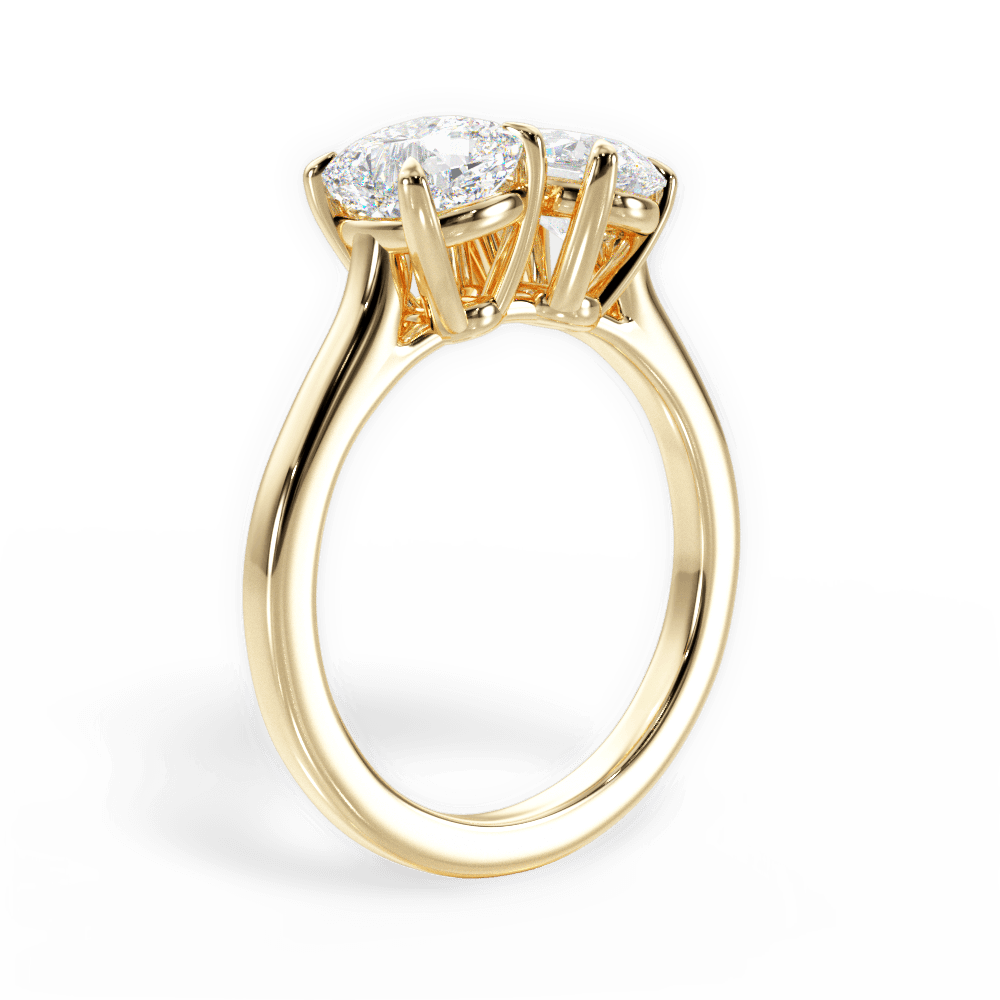 Lila Pear Cut Lab Grown Diamond 18Kt Yellow Gold Engagement Ring - View 4