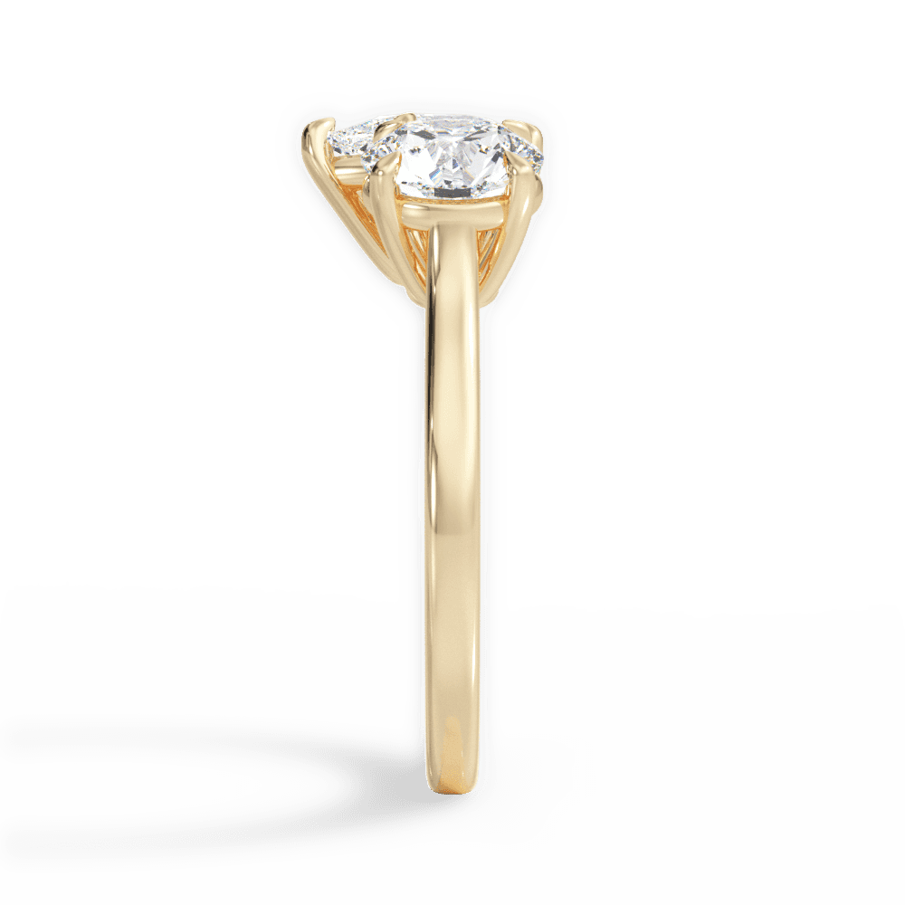 Georgia Pear Cut Lab Grown Diamond 18Kt Yellow Gold Engagement Ring - View 2