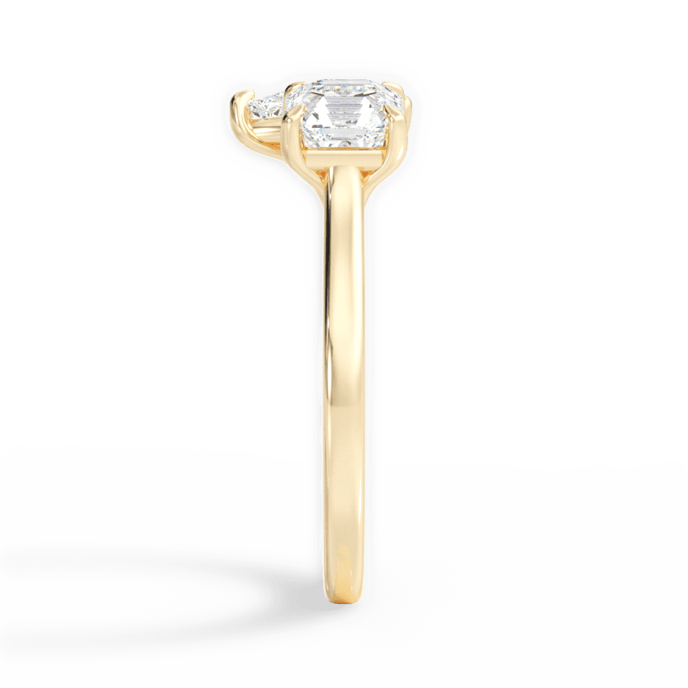 Leticia Pear Cut Lab Grown Diamond 18Kt Yellow Gold Engagement Ring - View 3