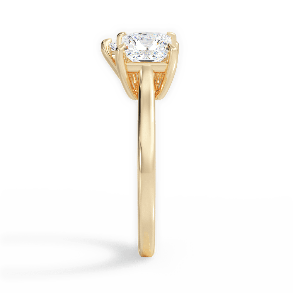 Esther Pear Cut Lab Grown Diamond 18Kt Yellow Gold Engagement Ring - View 4
