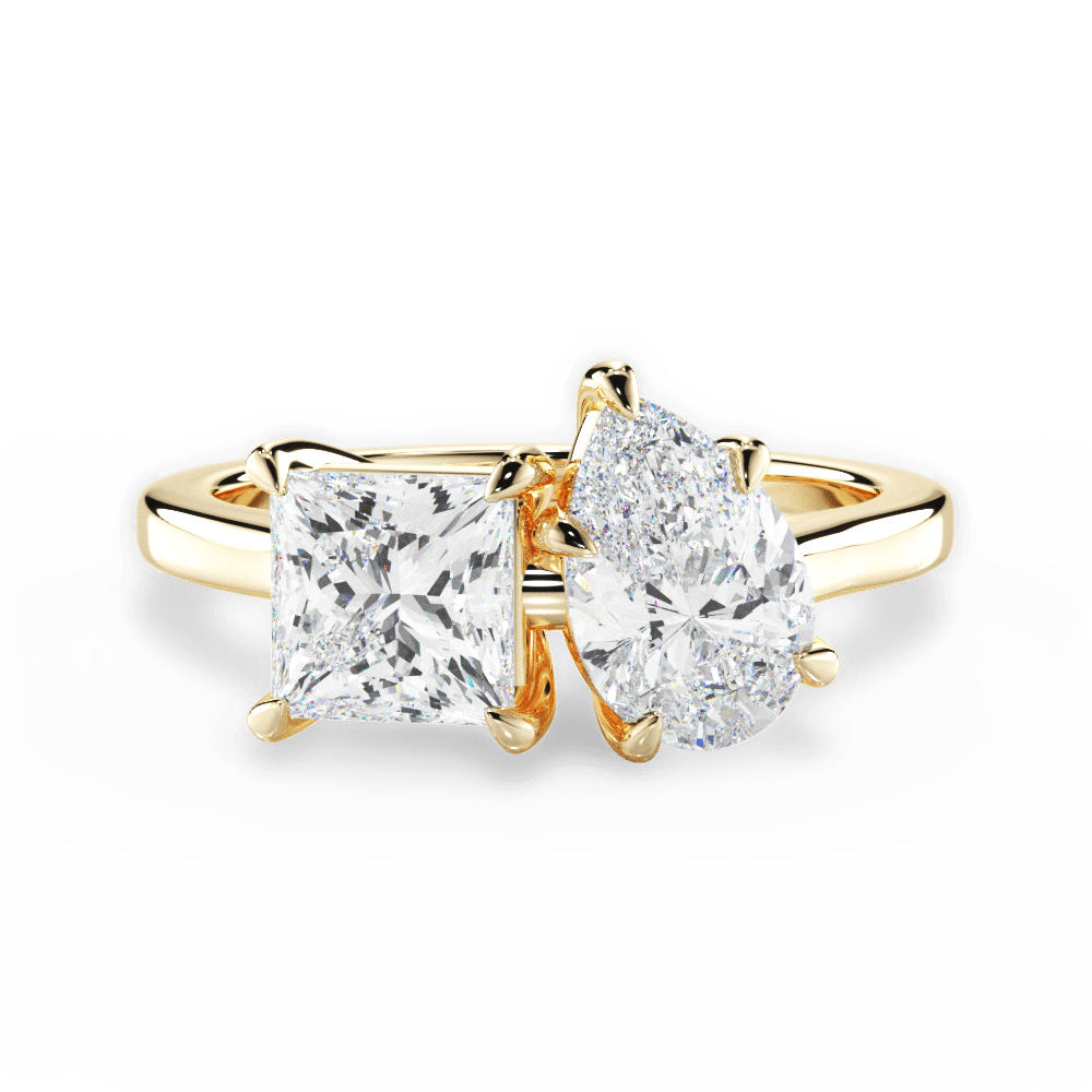 Lorraine Pear Cut Lab Grown Diamond 18Kt Yellow Gold Engagement Ring