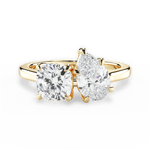 Lila Pear Cut Lab Grown Diamond 18Kt Yellow Gold Engagement Ring