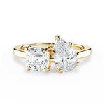 Leticia Pear Cut Lab Grown Diamond 18Kt Yellow Gold Engagement Ring