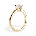 Brianna Pear Cut Lab Grown Diamond 18Kt Yellow Gold Engagement Ring - View 4