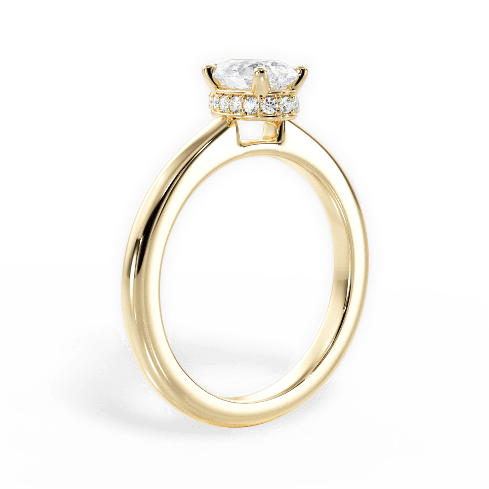 Brianna Pear Cut Lab Grown Diamond 18Kt Yellow Gold Engagement Ring - View 4
