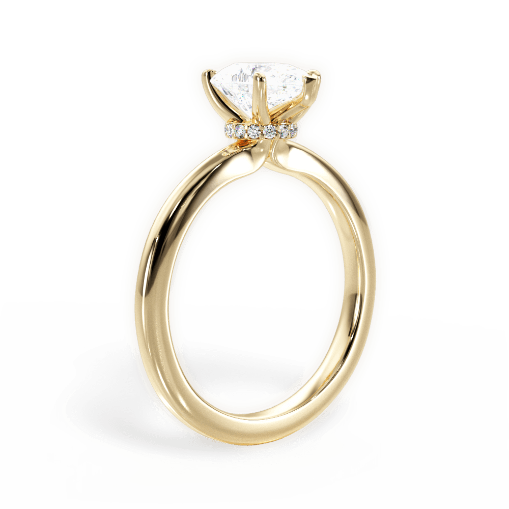 Cara Pear Cut Lab Grown Diamond 18Kt Yellow Gold Engagement Ring - View 4