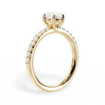 Elsie Pear Cut Lab Grown Diamond 18Kt Yellow Gold Engagement Ring - View 4