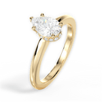 Brianna Pear Cut Lab Grown Diamond 18Kt Yellow Gold Engagement Ring - View 3