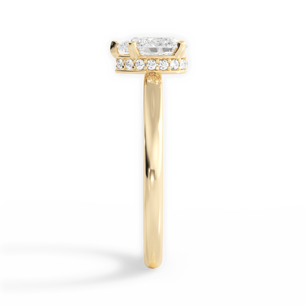 Brianna Pear Cut Lab Grown Diamond 18Kt Yellow Gold Engagement Ring - View 2