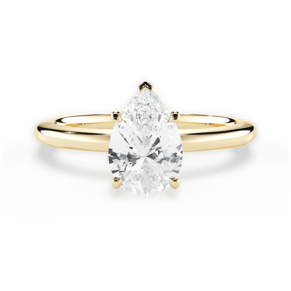 Cara Pear Cut Lab Grown Diamond 18Kt Yellow Gold Engagement Ring