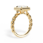 Belinda Princess Cut Lab Grown Diamond 18Kt Yellow Gold Engagement Ring - View 2