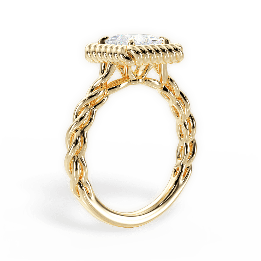 Belinda Princess Cut Lab Grown Diamond 18Kt Yellow Gold Engagement Ring - View 2