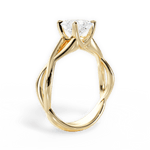 Aubrey Princess Cut Lab Grown Diamond 18Kt Yellow Gold Engagement Ring - View 4
