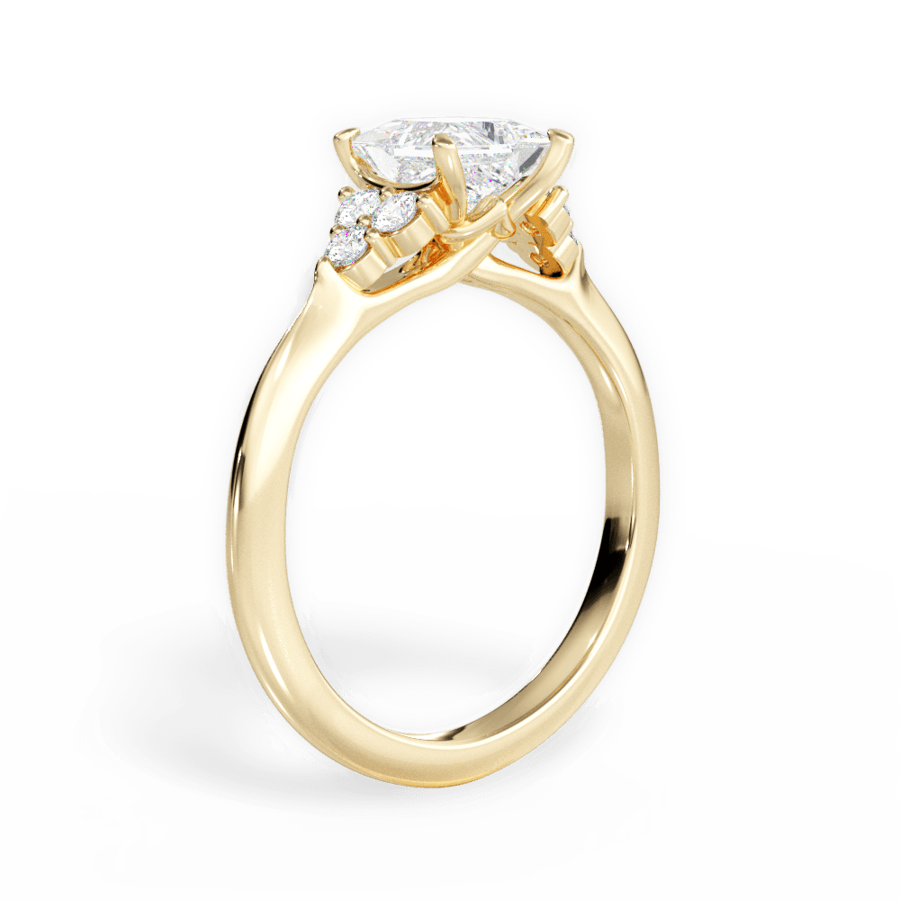 Celeste Princess Cut Lab Grown Diamond 18Kt Yellow Gold Engagement Ring - View 2