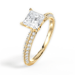 Gail Princess Cut Lab Grown Diamond 18Kt Yellow Gold Engagement Ring - View 4