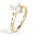 Ashley Princess Cut Lab Grown Diamond 18Kt Yellow Gold Engagement Ring - View 4