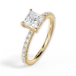Elsie Princess Cut Lab Grown Diamond 18Kt Yellow Gold Engagement Ring - View 4