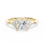 Celeste Princess Cut Lab Grown Diamond 18Kt Yellow Gold Engagement Ring