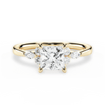 Cynthia Princess Cut Lab Grown Diamond 18Kt Yellow Gold Engagement Ring