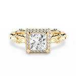 Erica Princess Cut Lab Grown Diamond 18Kt Yellow Gold Engagement Ring