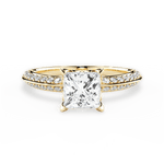 Gail Princess Cut Lab Grown Diamond 18Kt Yellow Gold Engagement Ring