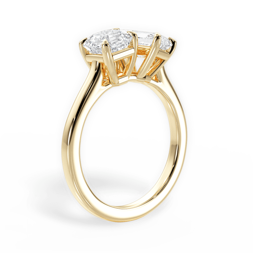 Leticia Radiant Cut Lab Grown Diamond 18Kt Yellow Gold Engagement Ring - View 3